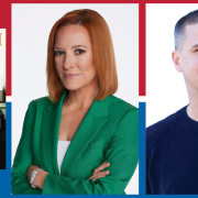 Image - Jen Psaki and Dan Pfeiffer and Psaki's book cover